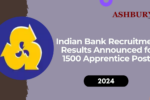 Indian Bank Recruitment 2024: Results Announced for 1500 Apprentice Posts